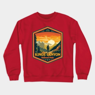 Kings Canyon  National Park Vintage WPA Style National Parks Art Crewneck Sweatshirt